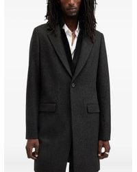 AllSaints - Wixx Wollen Jas Met Enkele Rij Knopen - Lyst