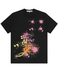 Comme des Garçons - Paint-Splatter Logo-Print T-Shirt - Lyst