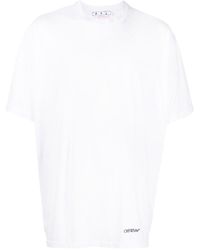 Off-White c/o Virgil Abloh - Scribble Diagonal Oversized T-shirt In White/black - Lyst