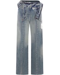 Maison Mihara Yasuhiro - Panelled Straight-leg Jeans - Lyst