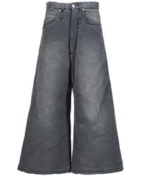 LỰU ĐẠN - Washed-Effect Wide-Leg Jeans - Lyst