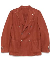 Luigi Bianchi - Blazer Con Motivo Spigato - Lyst