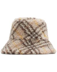 Burberry - Checkered Bucket Hat - Lyst
