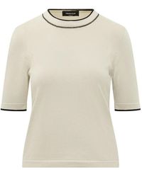Fabiana Filippi - Monili-Trim Contrast-Edge T-Shirt - Lyst