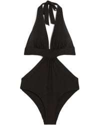 Max Mara - Tie V-Neck Cassie Swimsuit - Lyst