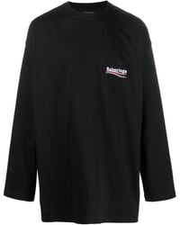 Balenciaga - Langarmshirt mit Logo-Print - Lyst