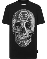 Philipp Plein - Round Neck T-Shirt Skull Strass - Lyst