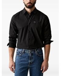 Guess - Logo-Patch Chest-Pocket Shirt - Lyst