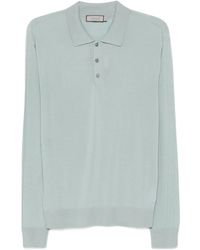 Canali - Buttoned Long-Sleeve Polo Shirt - Lyst