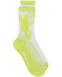 MSGM Chiffon-Socken mit Logo - Gelb