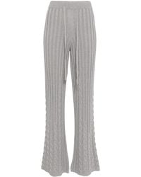 Twinset - Cable-Knit Flared Trousers - Lyst