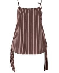 Pinko - Striped-Pattern Sleeveless Blouse - Lyst