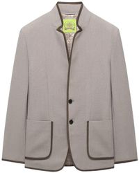 Shanghai Tang - Two-Button Contrast-Trim Blazer - Lyst