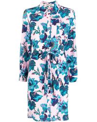 Diane von Furstenberg - Floral-print Long-sleeved Midi Dress - Lyst