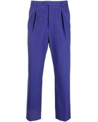 Saint Laurent - High-waisted Tailored Cropped Trousers - Lyst