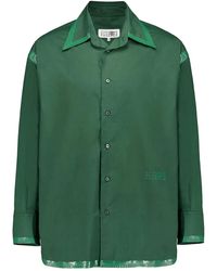 MM6 by Maison Margiela - Button-Up Cotton Shirt - Lyst