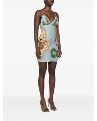 FARM Rio - Beaches Embroidered Floral-Print Mini Dress - Lyst