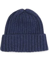 Fedeli - Ribbed Cashmere Beanie Hat - Lyst