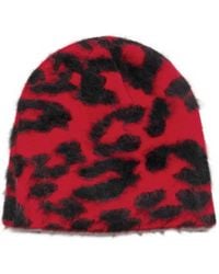 Stussy - Leopard-Print Cashmere Beanie Hat - Lyst