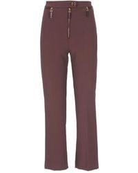 Elisabetta Franchi - Pantaloni Dritti Crop - Lyst