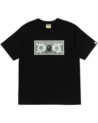 A Bathing Ape - Dollar-Print T-Shirt - Lyst