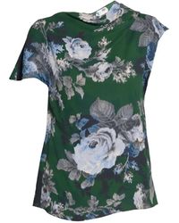 Erdem - Floral-Print Draped Blouse - Lyst