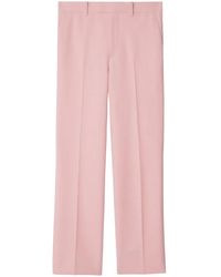 Burberry - Pressed-Crease Wool Tailored Trousers - Lyst