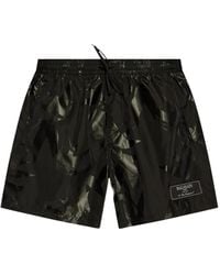 Balmain - Badeshorts Mit Grafischem Print - Lyst