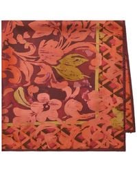 Maliparmi - Floral-Print Silk Scarf - Lyst