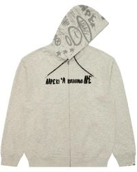 Aape By A Bathing Ape - Aaper Logo-Embroidered Zip-Up Hoodie - Lyst