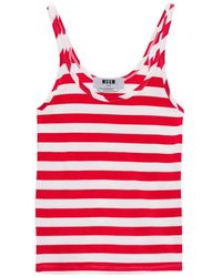 MSGM - Top de tirantes a rayas - Lyst