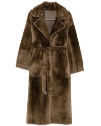 Arma - Belted Shearling Coat - Lyst