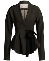 Alberta Ferretti - Linen Blend Jacket - Lyst