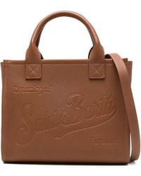 MC2 Saint Barth - Medium Vanity Logo-Embossed Grained-Leather Tote Bag - Lyst