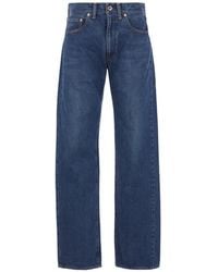Maison Kitsuné - X Kuro Voyage Logo Patch Five-Pocket Jeans - Lyst
