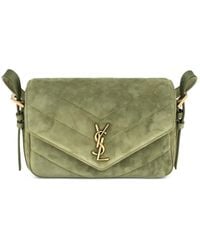 Saint Laurent - Small Loulou Matelassé Suede Shoulder Bag - Lyst