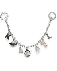 KARL LAGERFELD - Logo-Charm Chain Keyring - Lyst