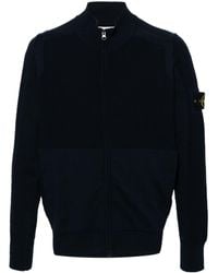 Stone Island - Compasse-badge Knitted Cardigan - Lyst