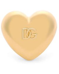 Dolce & Gabbana - Logo-Embossed Heart Ring - Lyst