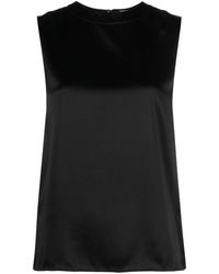 Saint Laurent - Keyhole-Detail Silk Tank Top - Lyst