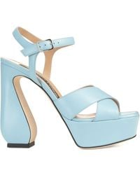 Sergio Rossi - 90Mm Leather Sandals - Lyst