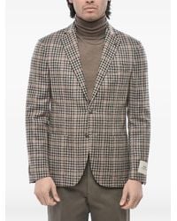 Corneliani - Chaqueta A Cuadros Gingham Con Botones - Lyst