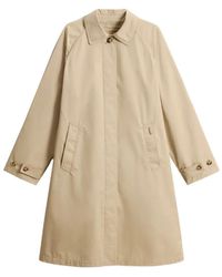 Woolrich - Shirt-Collar Raglan-Sleeve Trench Coat - Lyst
