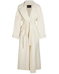 Fabiana Filippi - Jas Met Revers En Ceintuur - Lyst