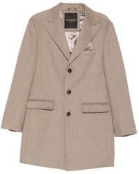 SERGIO MORETTI FIRENZE - Herringbone Single-Breasted Coat - Lyst