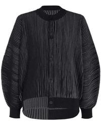 Homme Plissé Issey Miyake - In The Shadow Knit Pleated Cardigan - Lyst
