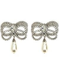 Alessandra Rich - Oorbellen Met Strik - Lyst