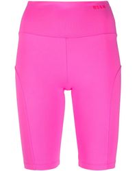 MSGM - High-Waist Stretch Shorts - Lyst