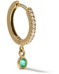 We by WHITEbIRD - 18Kt Ada Diamond And Emerald Single Earring - Lyst