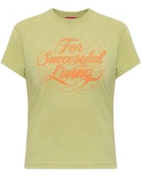 DIESEL - T-Ila-Aa4 Slogan-Print Cotton T-Shirt - Lyst